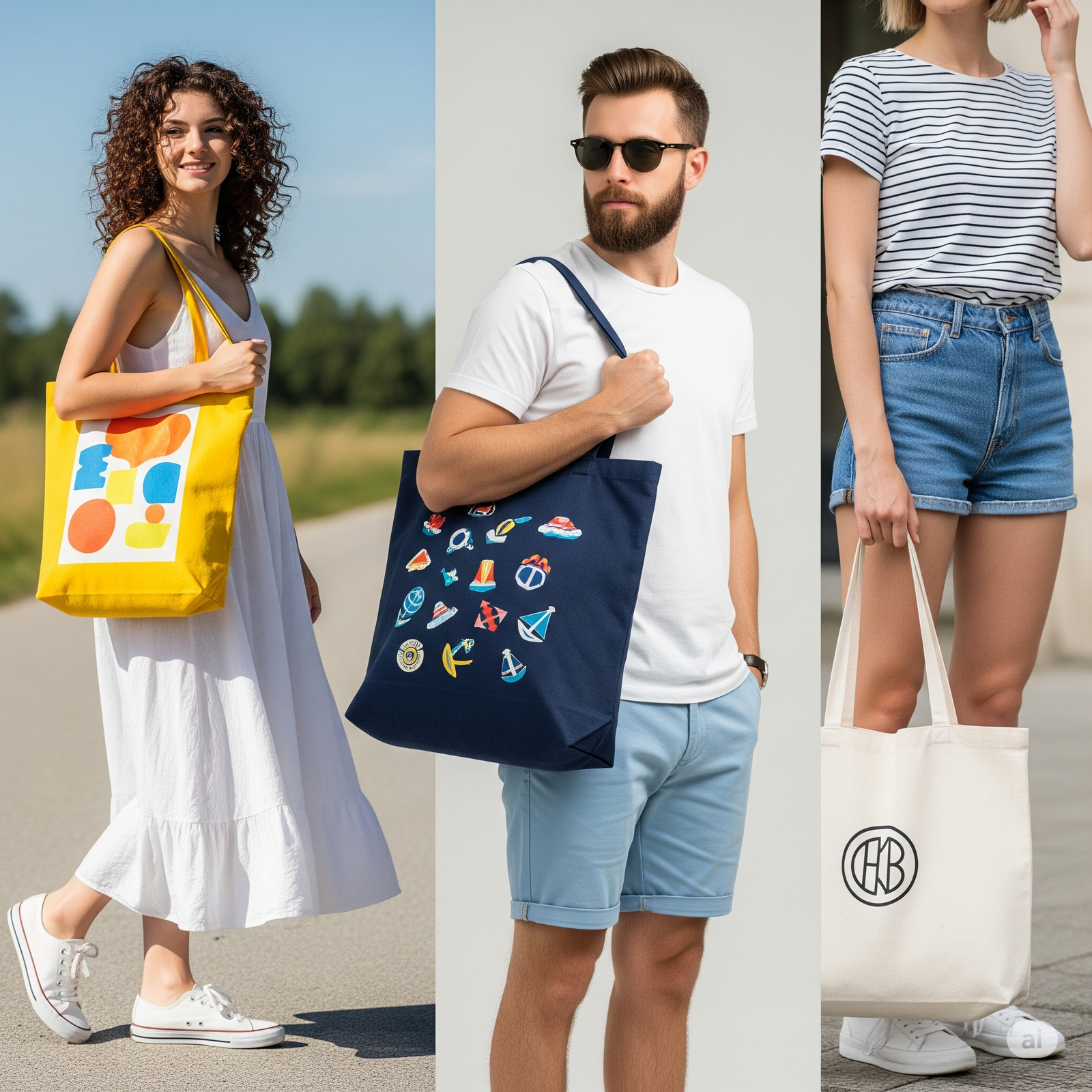 Túi canvas họa tiết Boho mùa hè